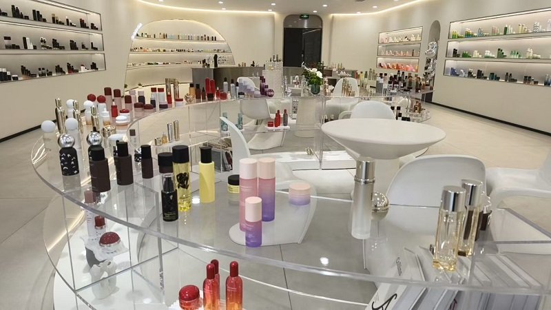 Expositor de envases cosméticos