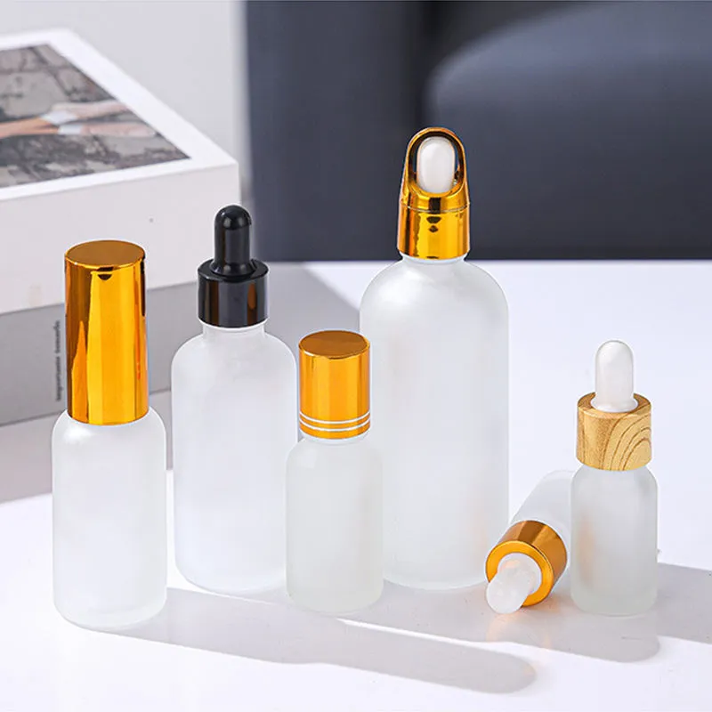 H74678e53085649ecaf3964de974ab03 Матовые стеклянные цилиндрические бутылки-капельницы для эфирных масел