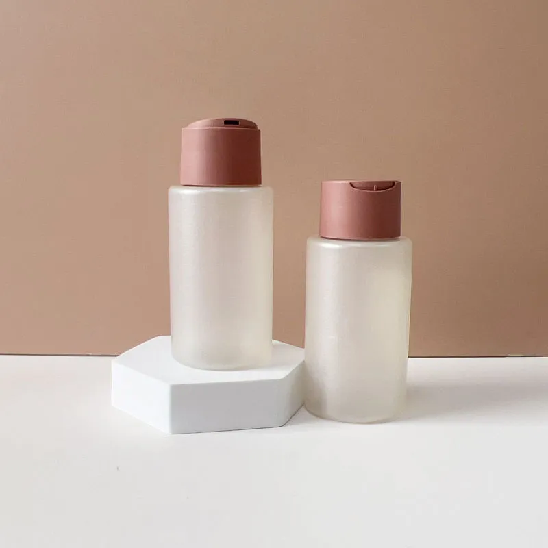 Botella de plástico opaca y escarchada para champú