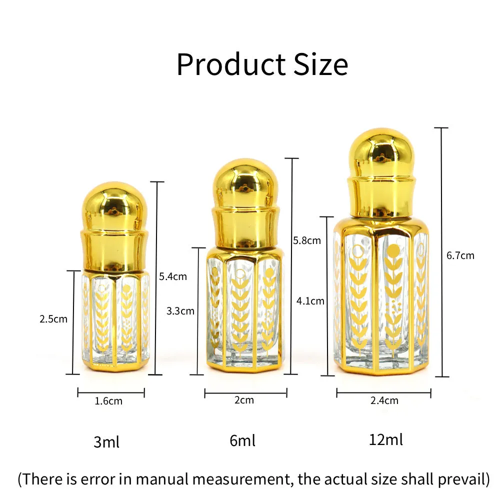 Perfume de lujo y roll-on de aceites esenciales en frascos