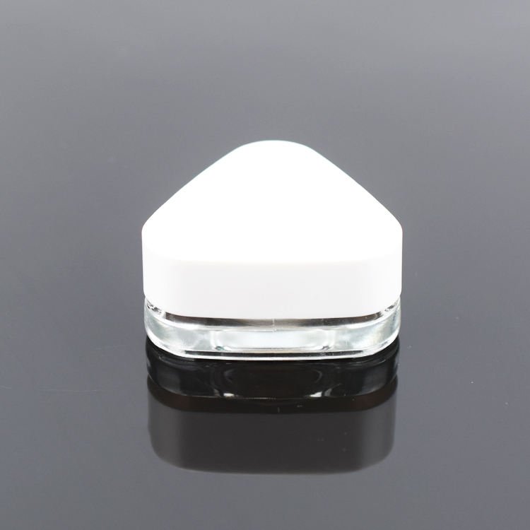 Aa7598119b63d4b0bae3c768e36d8e4d2i Triangle Shape Thick Wall Clear Glass Child Resistant Jars 5ml