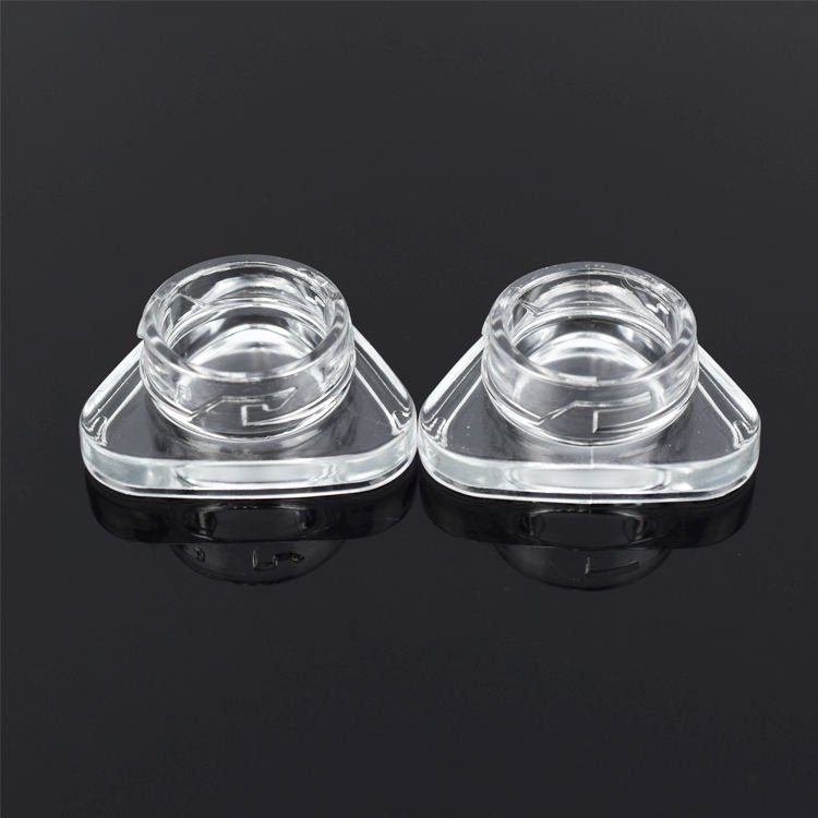 Afe7ac89f0bf041219741c1d0538afcf7Y Triangle Shape Thick Wall Clear Glass Child Resistant Jars 5ml
