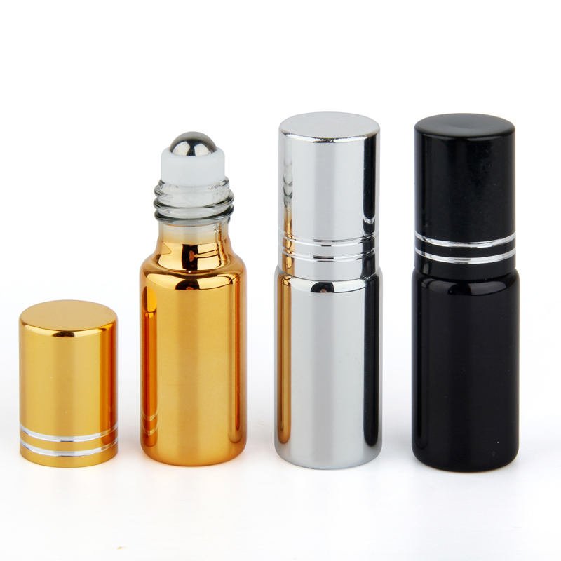 Glass Refillable Rollerball Perfume Bottle with Screw Cap
