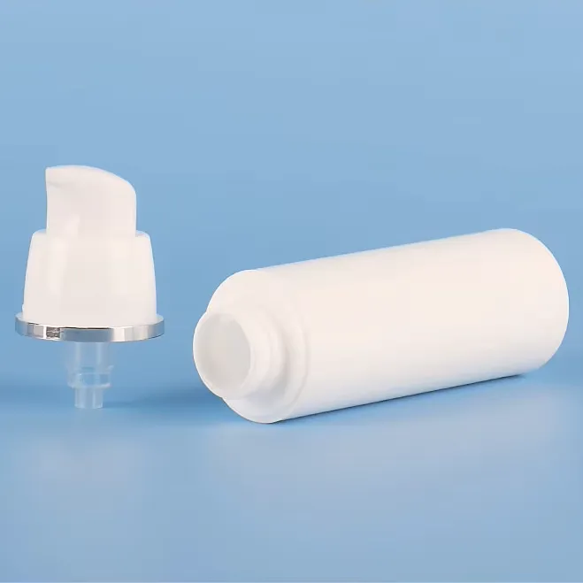 15ml 30ml 50ml White Round Plastic PP Empty Lotion Airless Pump Bottle