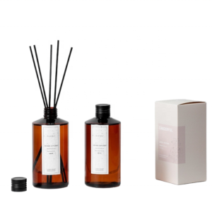 Bottiglia di vetro per aromaterapia di lusso marrone, realizzata a mano, da 260 ml