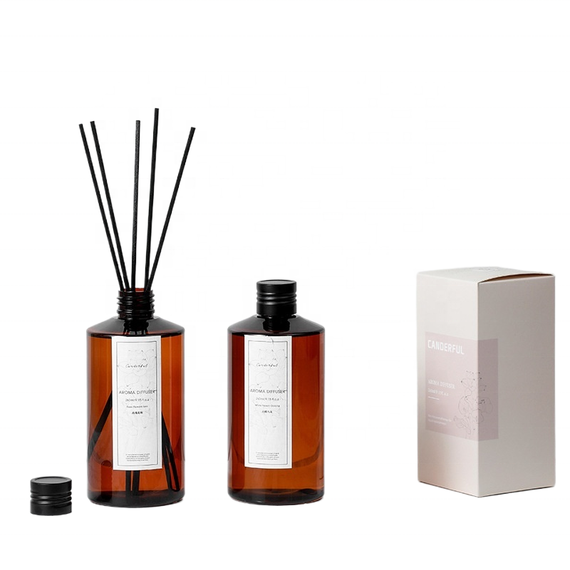 Luxury Brown Handcrafted Aromatherapy Glass Bottle 260ml