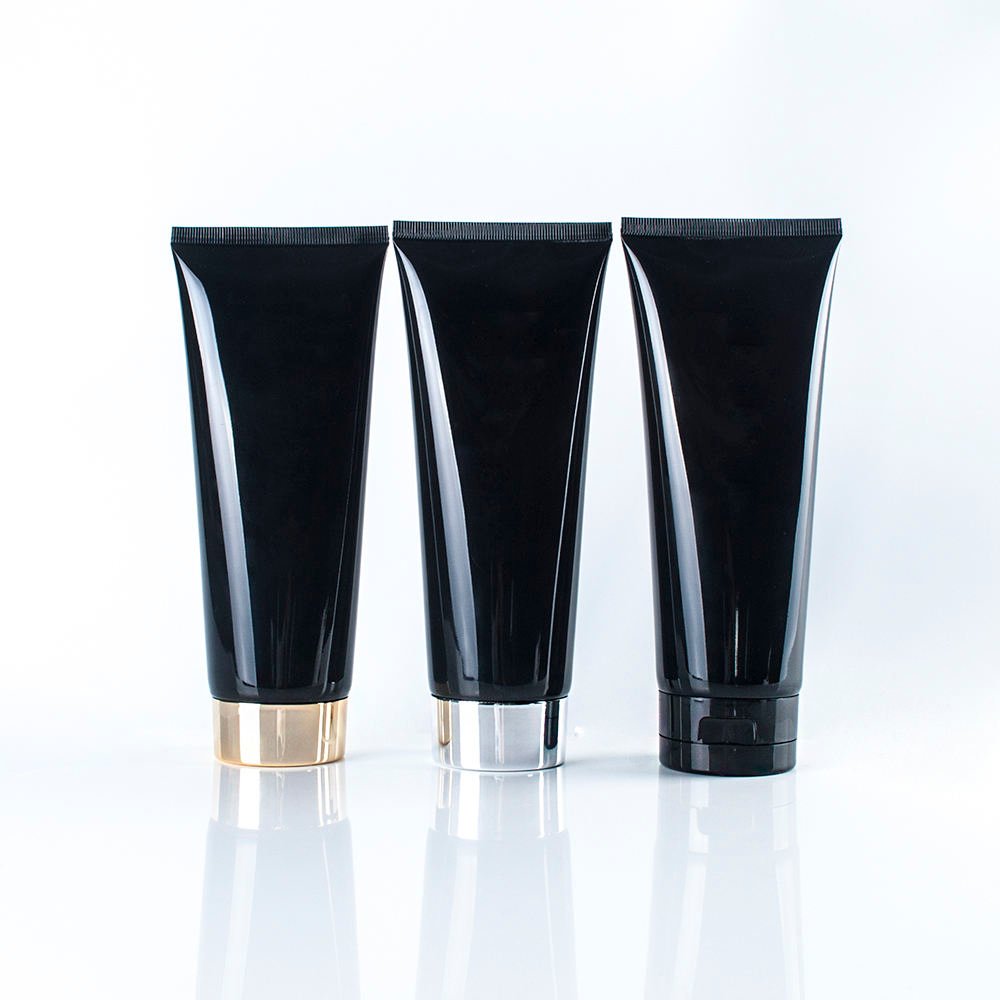 Black Plastic Cosmetic Cream Soft Squeezed Tube 15ml 20ml 30ml 50ml