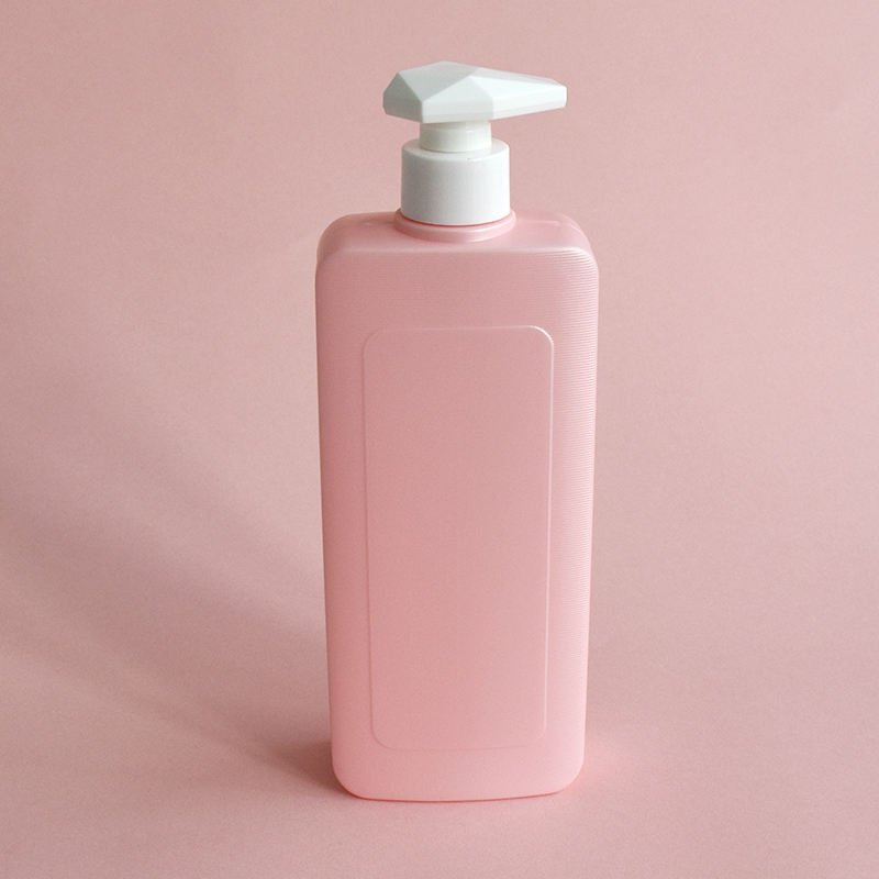 Pink PET Plastic Body Wash Shower Pump Bottle 500ml