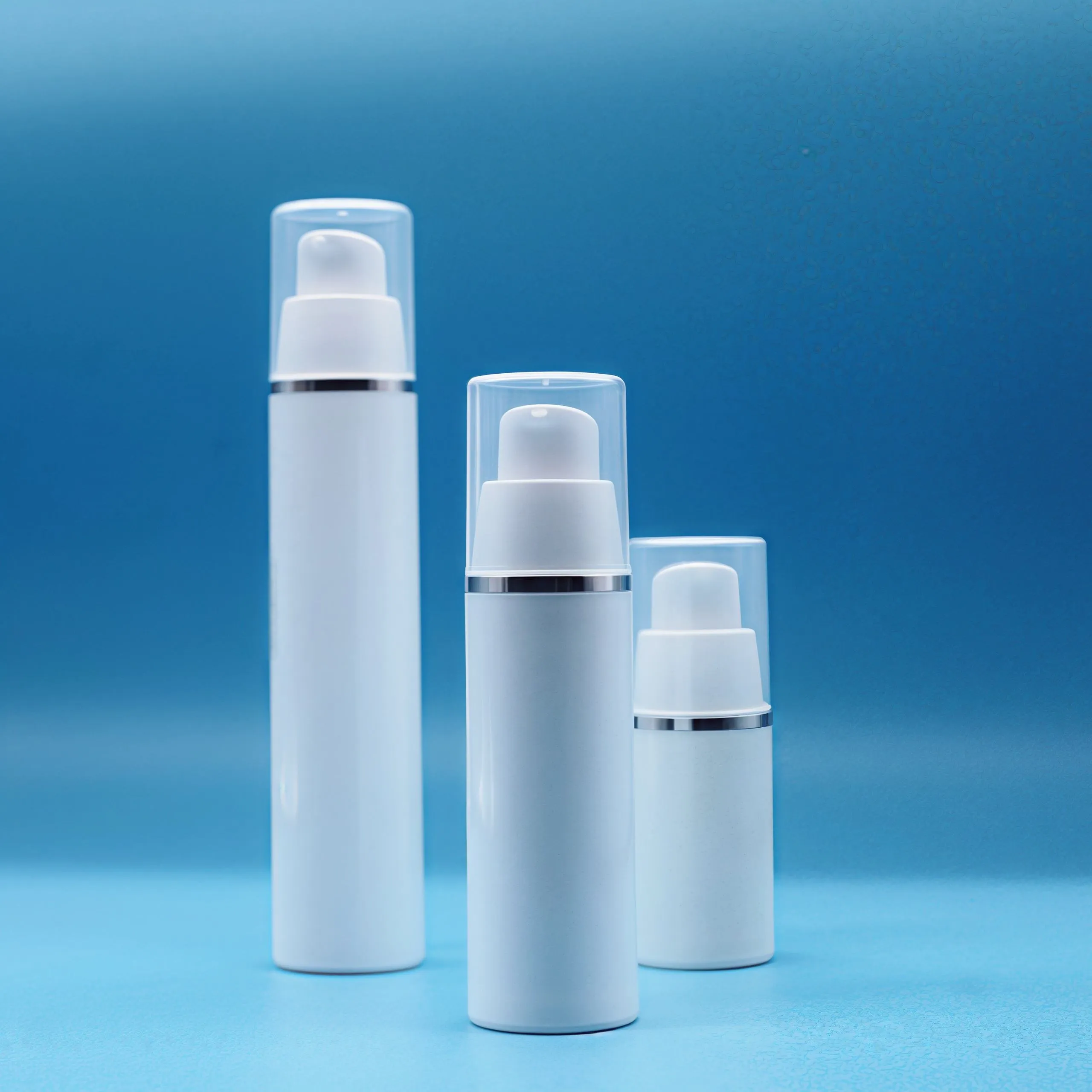 Hbab2557442da43068d861bbbeda4e 15ml 30ml 50ml White Round Plastic PP Empty Lotion Airless Pump Bottle