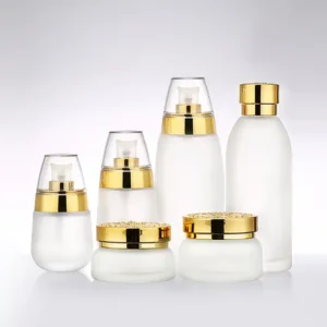 Bouteille cosmétique de luxe en verre fabriquée en Chine