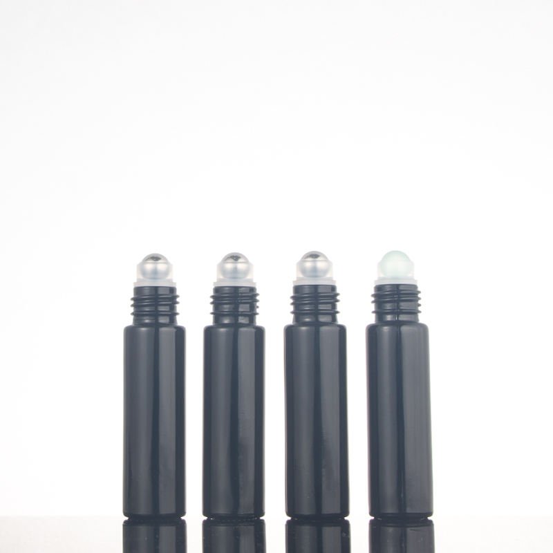 Black Essential Oil Roller Roll-On Glass Bottle 10ml