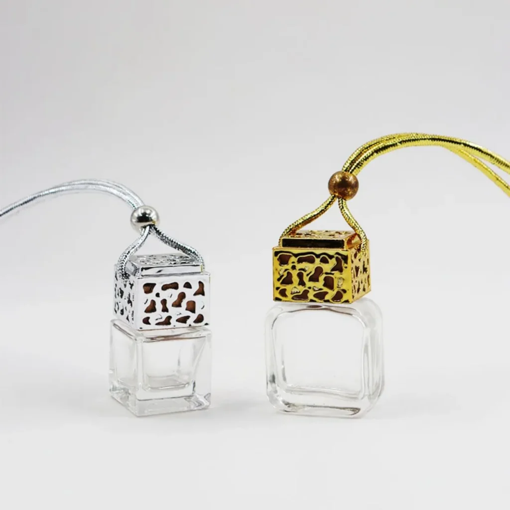 Benutzerdefinierte 5ml/8ml/10ml Quadrat Glas Auto Parfüm Flasche