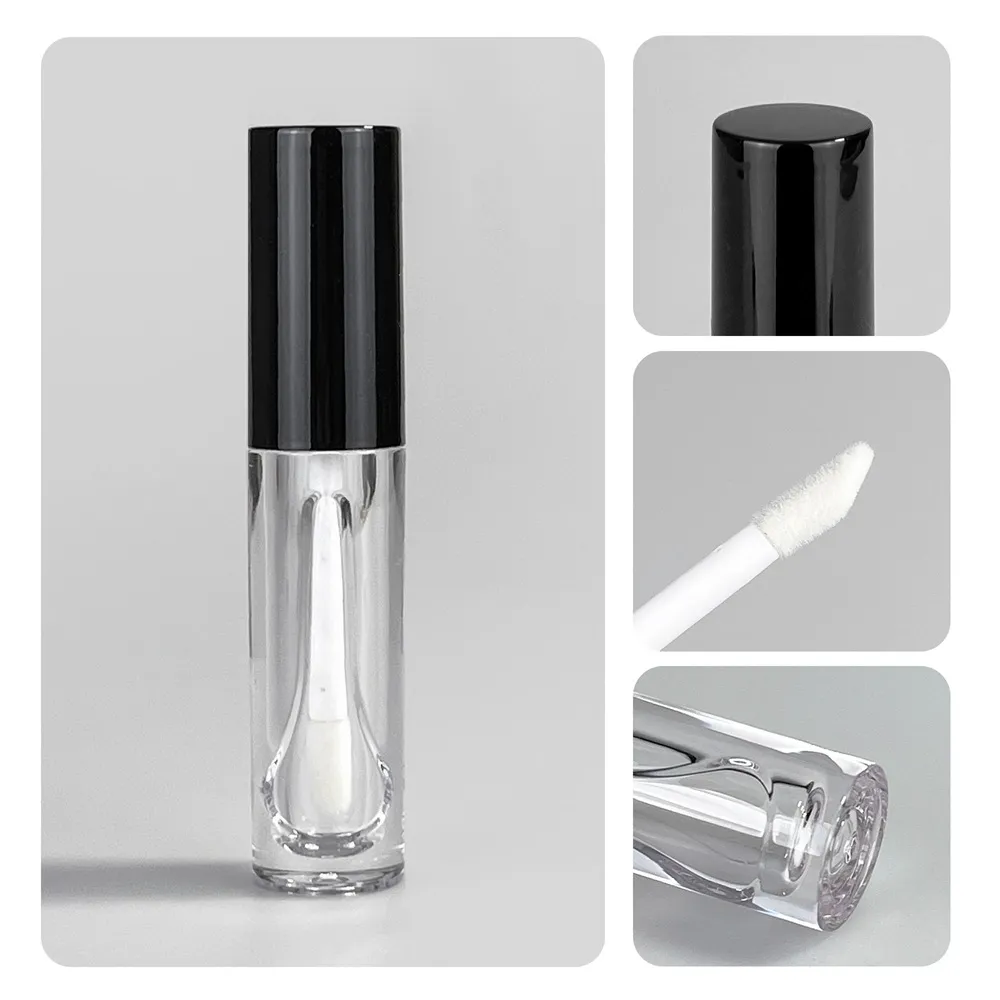 Hot Sale 3ml Black White Custom Printed Lip Gloss Tubes