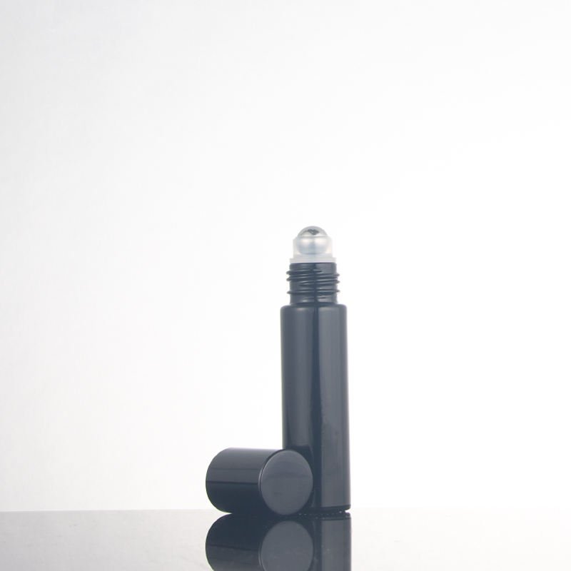 H96aca0acd13a4b9dac9340e64296cd21y Black Essential Oil Roller Roll-On Glass Bottle 10ml