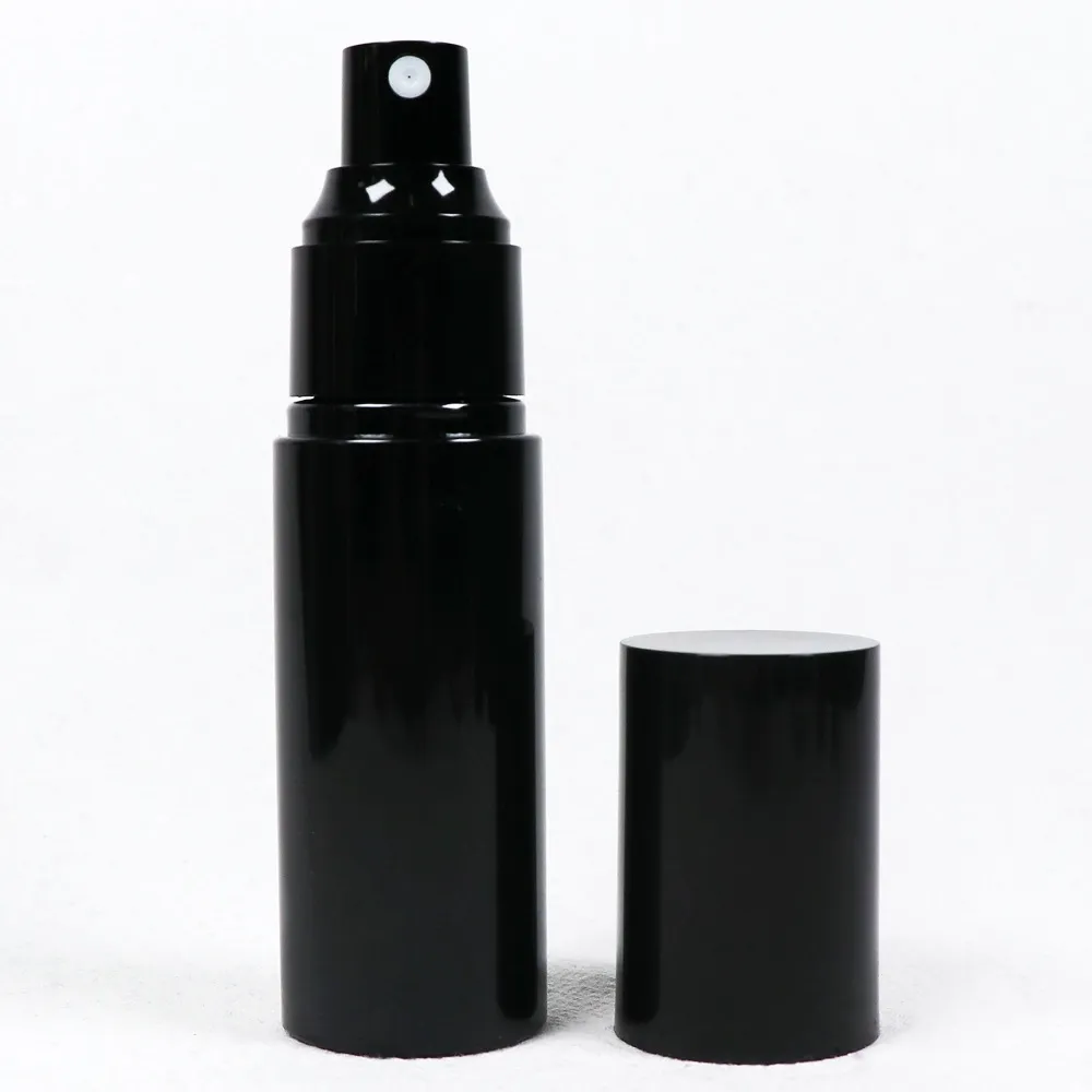 Luxury PET Black Cosmetic Spray Bottles with Lid 50ml 100ml 120ml