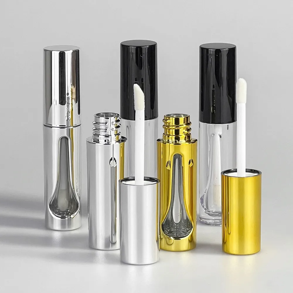 Hot Sale 3ml Black White Custom Printed Lip Gloss Tubes