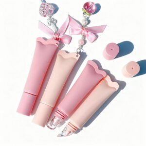 Matte Nude Pink Soft Pretty Lipgloss Tube Custom Lip Gloss Squeeze Tubes 10g