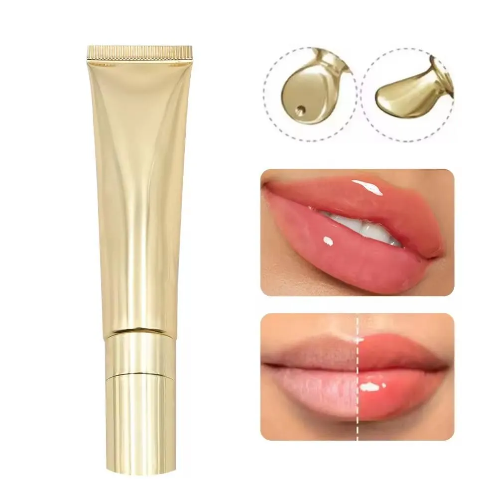 Hc1c4a4ec2d6a4cde917f49b768ef84a9L Custom Empty Plastic Squeeze Lipstick Tube 10g 20g