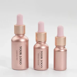 空のゴールドエッセンシャルオイルガラスボトル スポイト付き 10ml 20ml 30ml 50ml