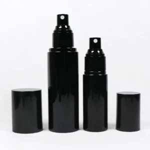 Luxury PET Black Cosmetic Spray Bottles with Lid 50ml 100ml 120ml