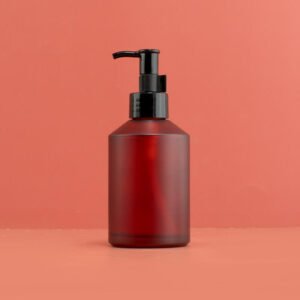 Pressing Empty Glass Essential Oil Lotion Pump Bottle