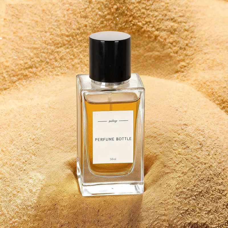Hf7f72b75bbb94a4081cdc55a01e2d Custom Luxury Refillable square Glass Perfume Bottle Wooden Lid Cap 30ml 50ml 100ml