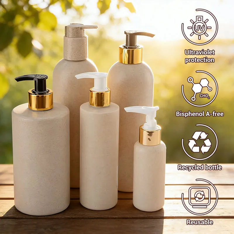 Luxury Eco-Friendly Packaging PE Shampoo Pump Bottle 100-500ml