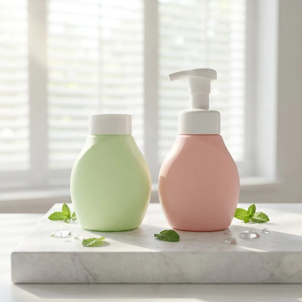 H2c34849c667c42eca4eec9d94358a401m Venta al por mayor de botellas de plástico con bomba de espuma para jabón de manos de 300 ml, en colores personalizados