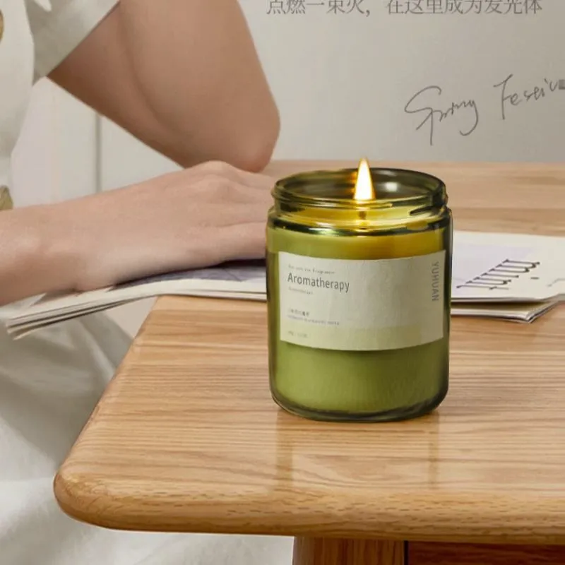 Luxury Hand-Blown Glass Soy Candle Jar