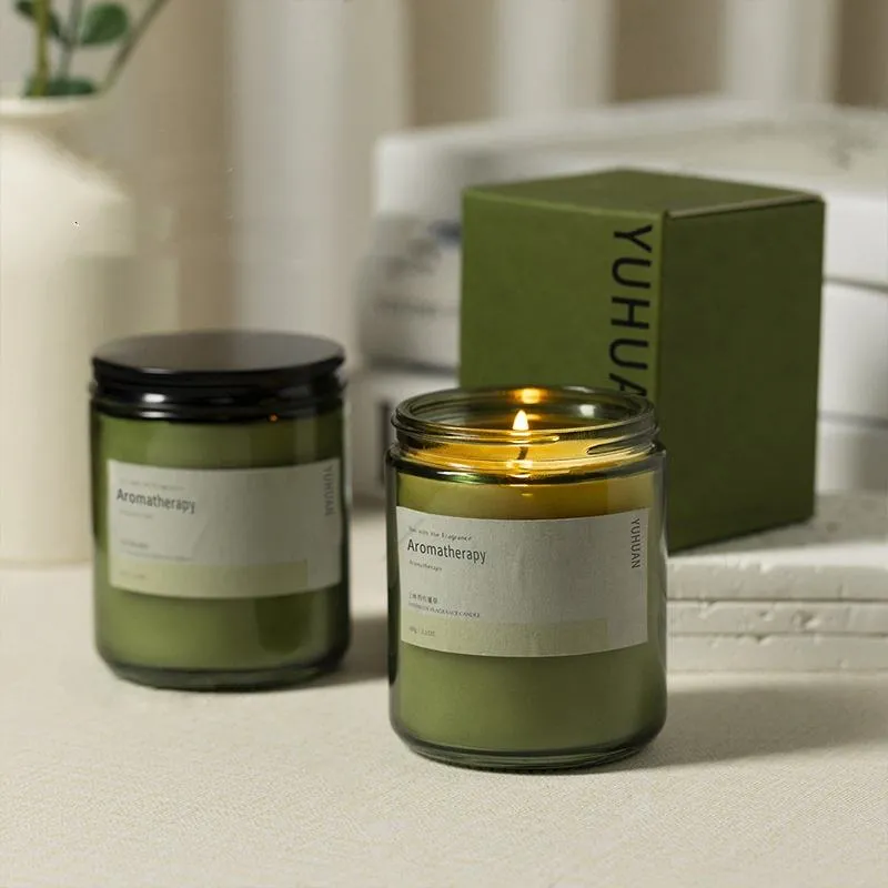 H3a23c32922424c6f87a07de2ffbb8fc0Y Luxury Hand-Blown Glass Soy Candle Jar