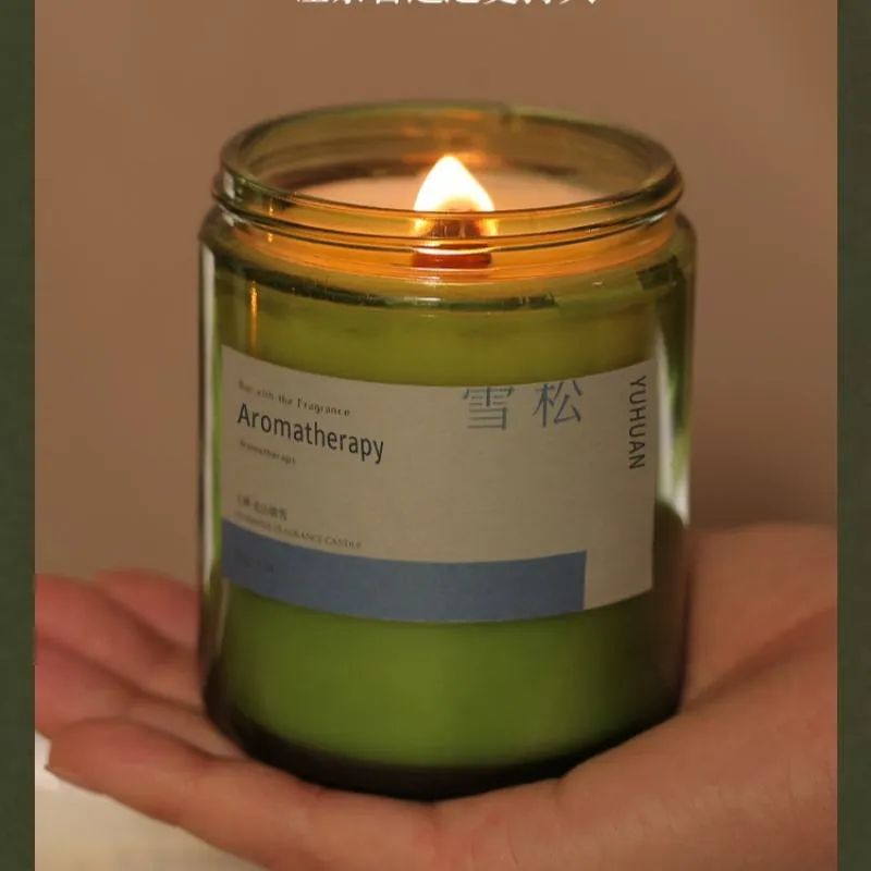 Luxury Hand-Blown Glass Soy Candle Jar
