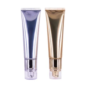 Boyu Packaging Custom Luxury Facial Cleanser Gold & Silver Cosmetic Soft Tubes (80ml–100ml)