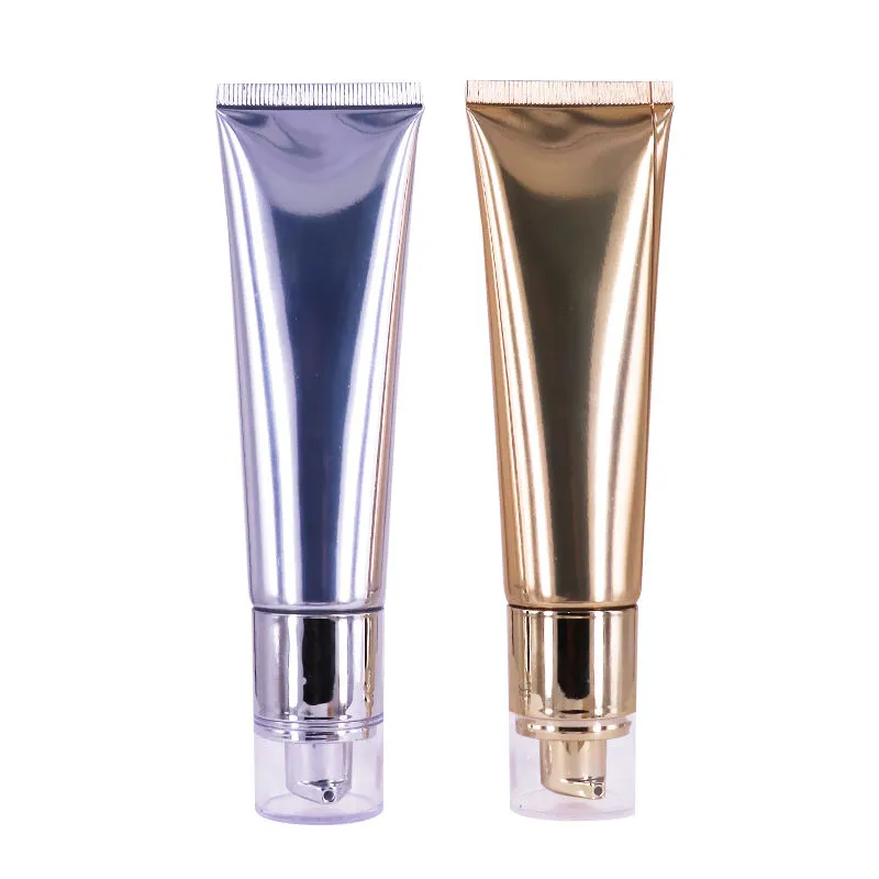 Boyu Packaging Custom Luxury Facial Cleanser Gold & Silver Cosmetic Soft Tubes (80ml–100ml)