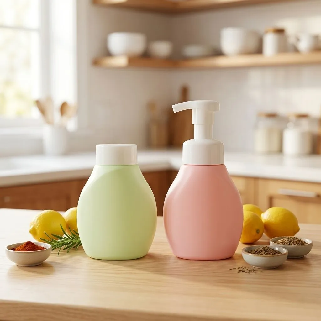 H62c70fc53f6545098dc9af13fb3d8229p Venta al por mayor de botellas de plástico con bomba de espuma para jabón de manos de 300 ml, en colores personalizados