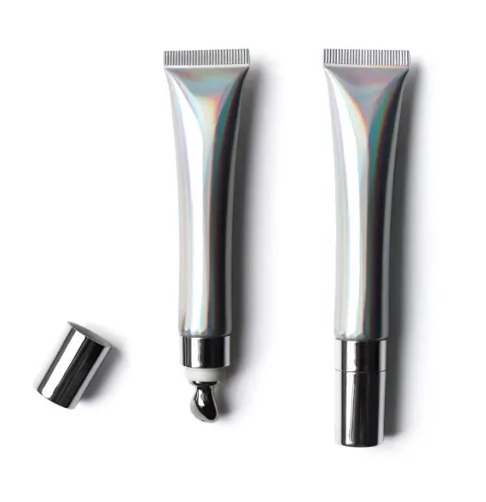 Tubo da 15 ml di crema per il contorno occhi di lusso OEM/ODM con testina massaggiante in lega di zinco con effetto vibrazione elettrica