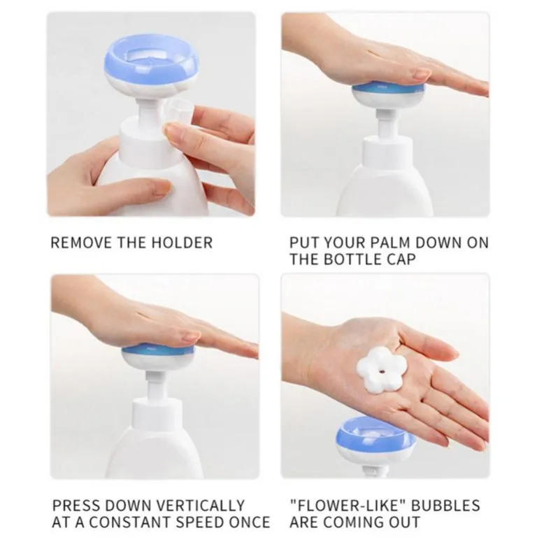Botellas con dosificador de espuma para jabón de manos Botellas con dosificador de espuma para jabón de manos con forma de flor personalizada