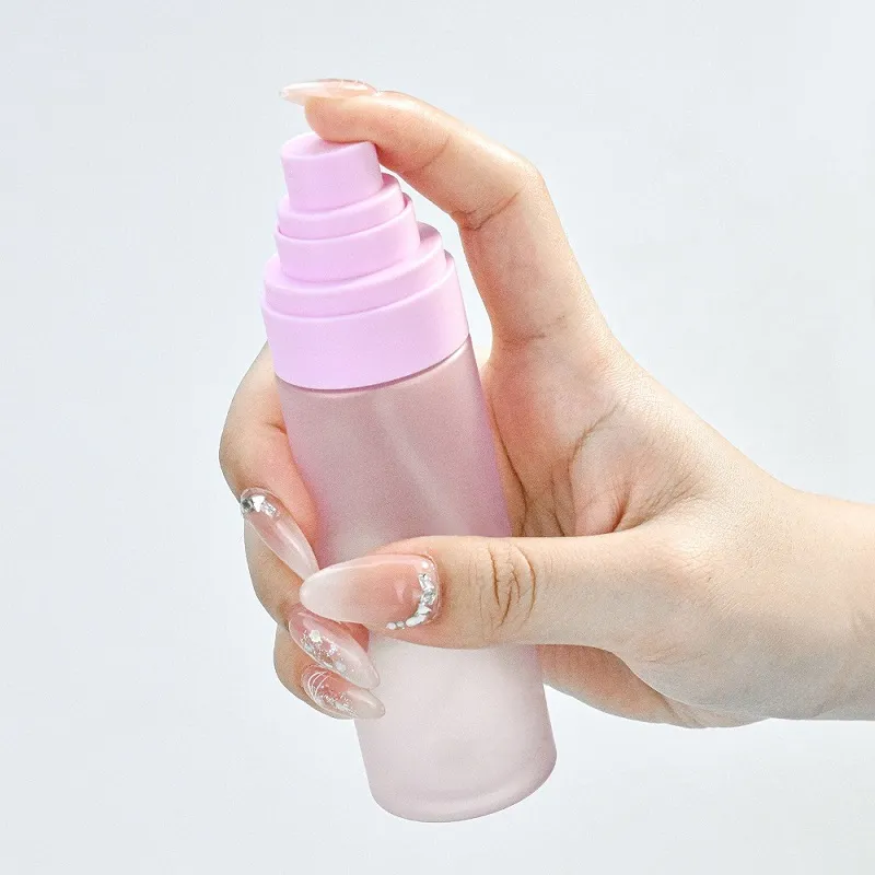 H4c254f6b6c2048bdbabb5c08 Wholesale 50ml/80ml/100ml/120ml Empty PET Plastic Fine Mist Perfume Spray Bottles (Frosted Finish, with Pump)