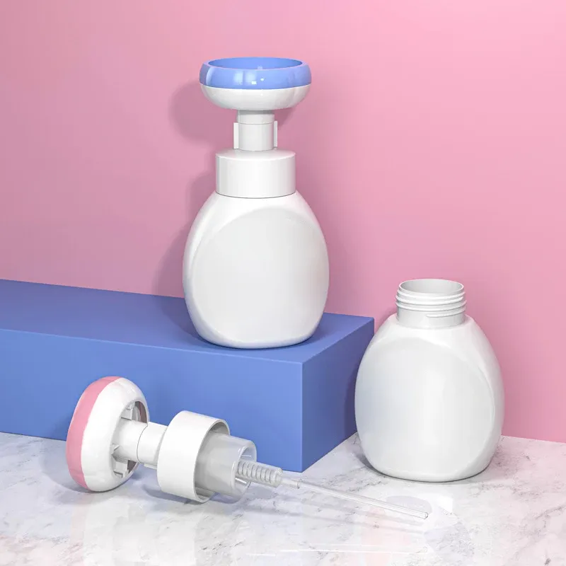 Botellas con dosificador de espuma para jabón de manos Botellas con dosificador de espuma para jabón de manos con forma de flor personalizada