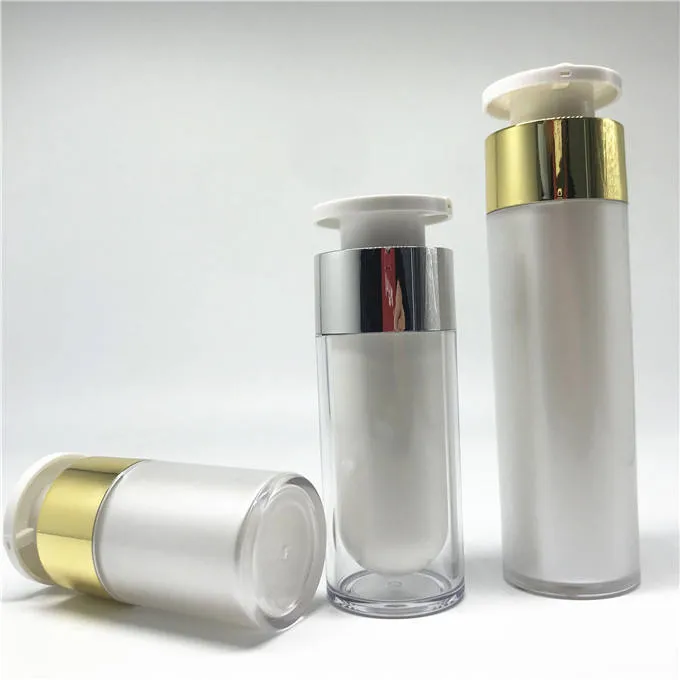 Frasco al vacío con atomizador para loción corporal y crema facial, 15 ml, 30 ml, 50 ml