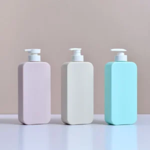 Flacone di plastica quadrato di lusso con dosatore per lozione e shampoo, 500 ml