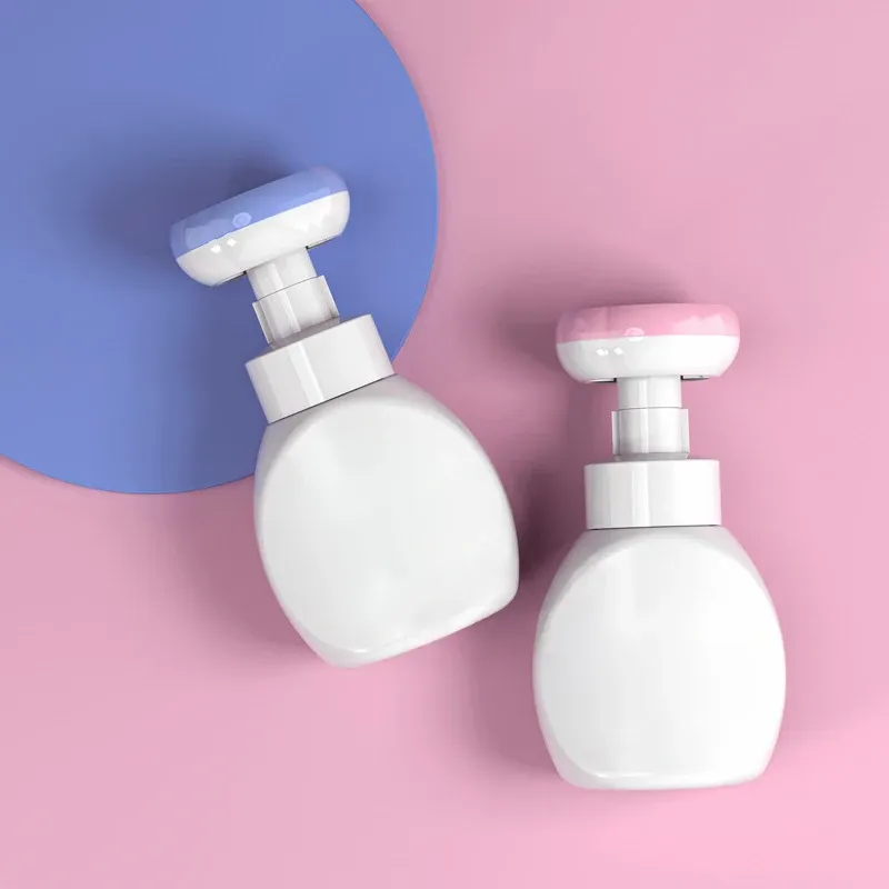 Botellas con dosificador de espuma para jabón de manos con forma de flor personalizada