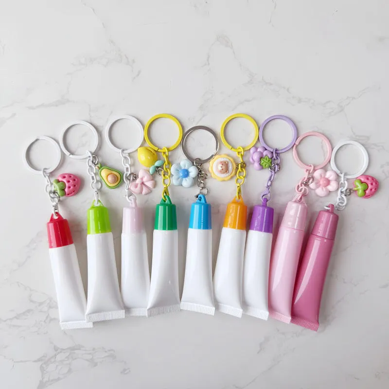 Tubo de plástico personalizado para lápiz labial con gancho, 8 g/15 g