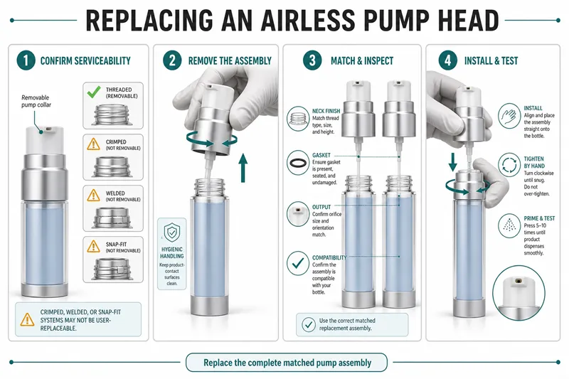 Votre flacon à pompe sans air ne fonctionne pas ?