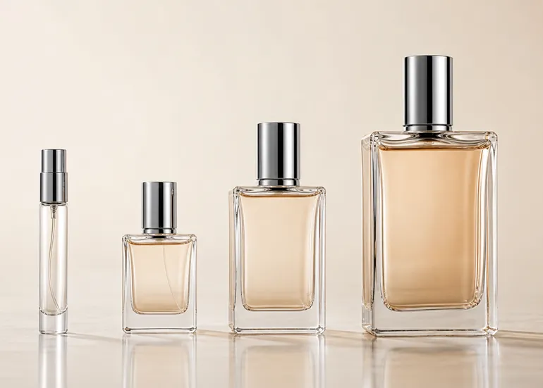Tamaño en cm de un frasco de perfume de 10 ml