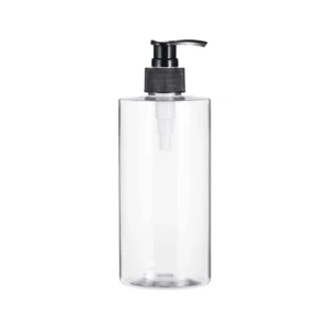 Custom 500 ml Empty PET Shampoo Bottle with Pump Flat Shoulder Design for Hair Care Lotion