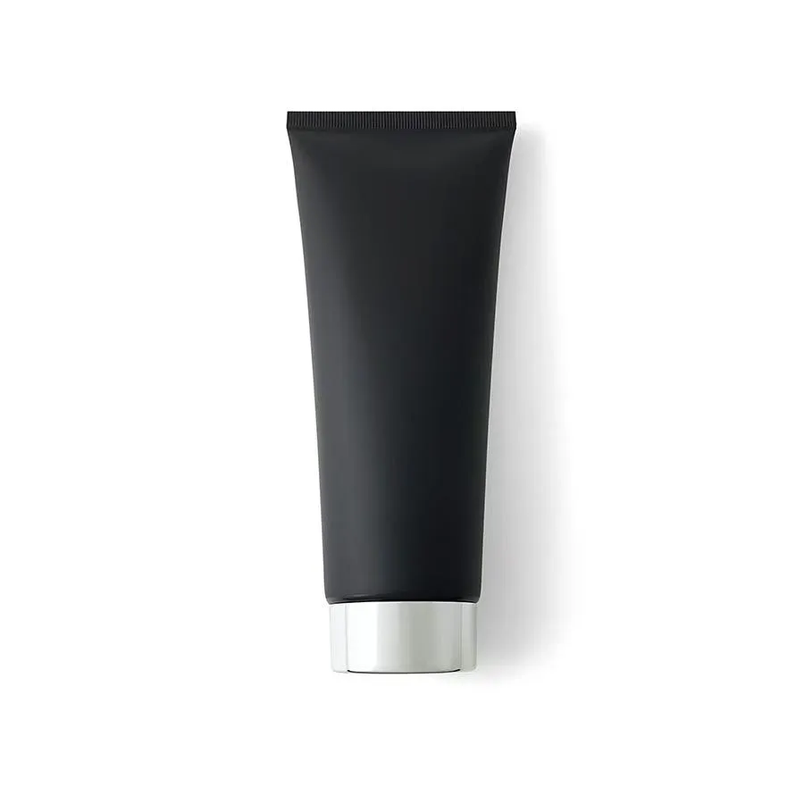 H233270a7dccf41569f05 Black matte Plastic Empty Facial Cleanser Squeeze Lotion Tube 200ml
