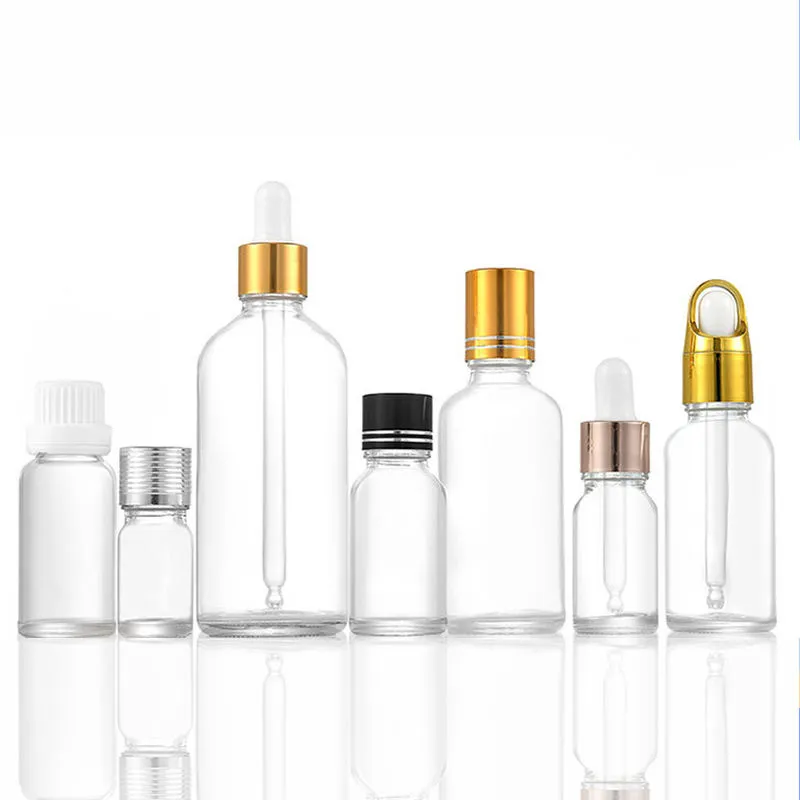 H31056da4dbce448b87aca3dc60 Flacone in vetro con contagocce da 5 ml a 100 ml per oli essenziali, destinato al confezionamento di prodotti per la cura della pelle