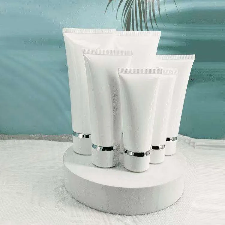H33c49ec46c2d4 Custom white empty plastic squeeze tubes for eye cream and hand cream