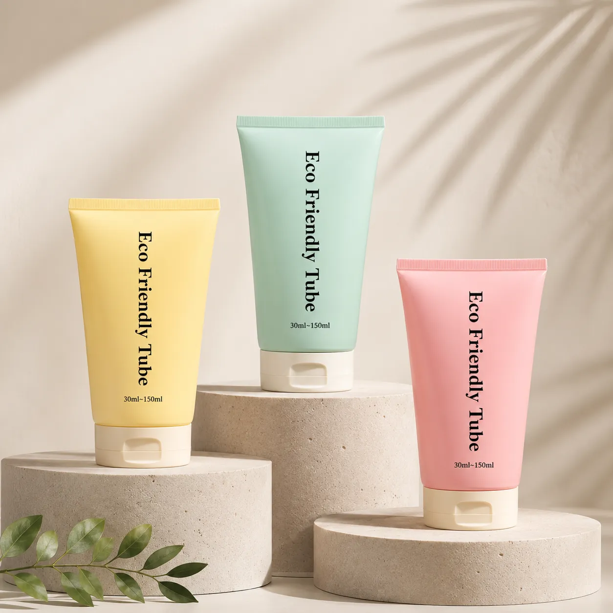 H9066827076814 Custom Eco Friendly PCR PE Empty Cosmetic Tube with Slim Flip-top Cap 50/100ml