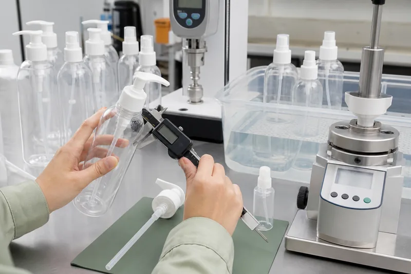Prüfung im Verpackungslabor: Abmessungen des Flaschenhalses, Anzugsmoment des Verschlusses und Dichtheit